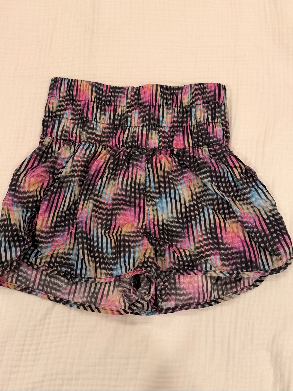 Women's Free People High-Waist Multicolor Print Boxing Shorts